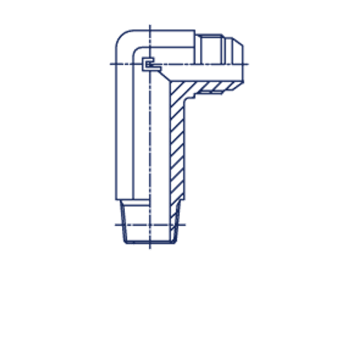 Штуцер FRMC90 JIC 7/16 BSP 1/4 удлин.