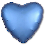 Шар фольгированный Сердце 45 см (Голубой)