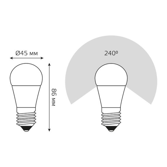 Лампа светодиодная Gauss E27 6.5W 3000K матовая 105102107