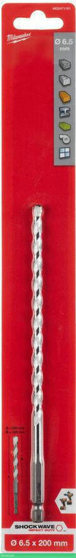 Сверло Milwaukee 6.5x200 мм HEX (4932471101)
