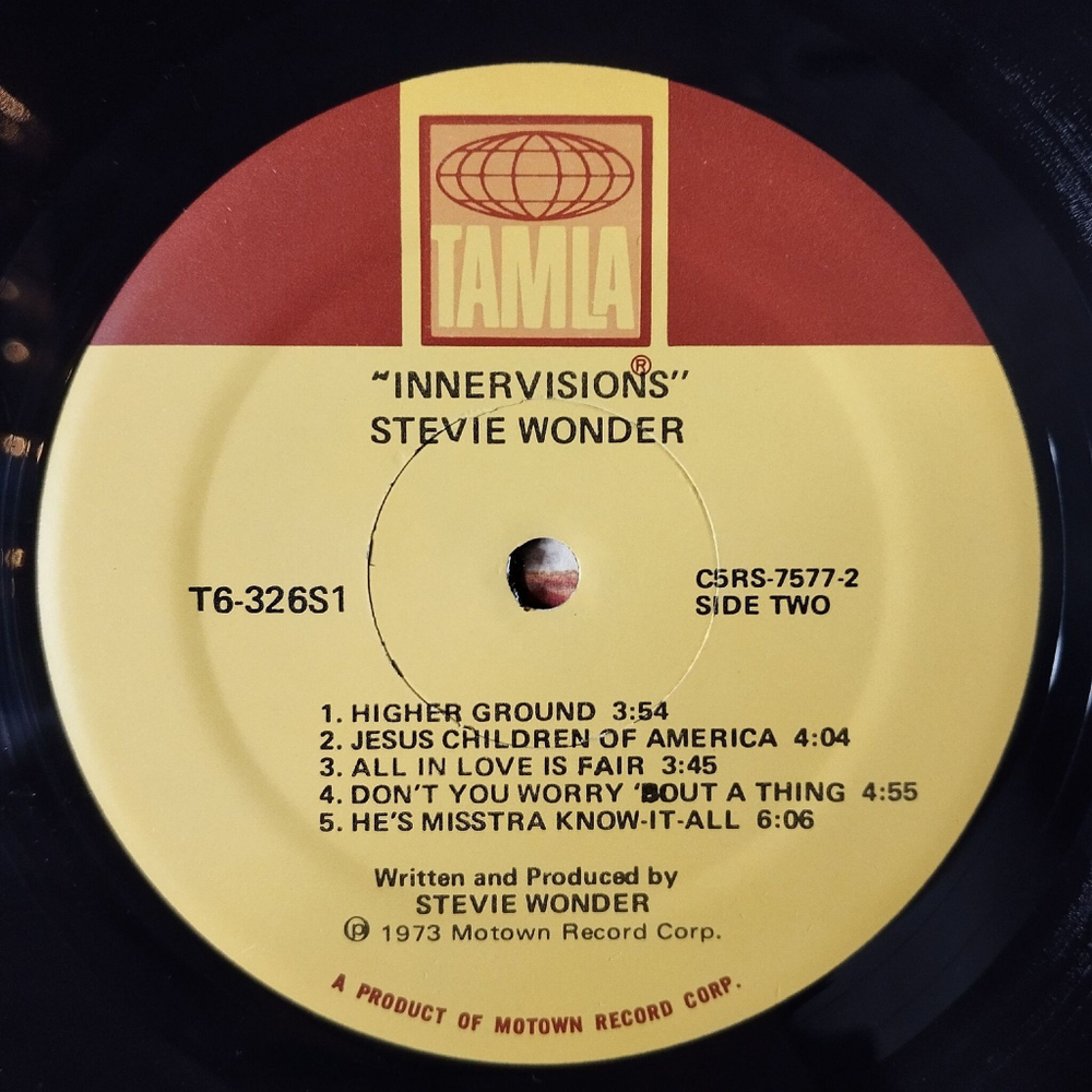 Винтажная виниловая пластинка LP Stevie Wonder Innervisions (USA 1976)