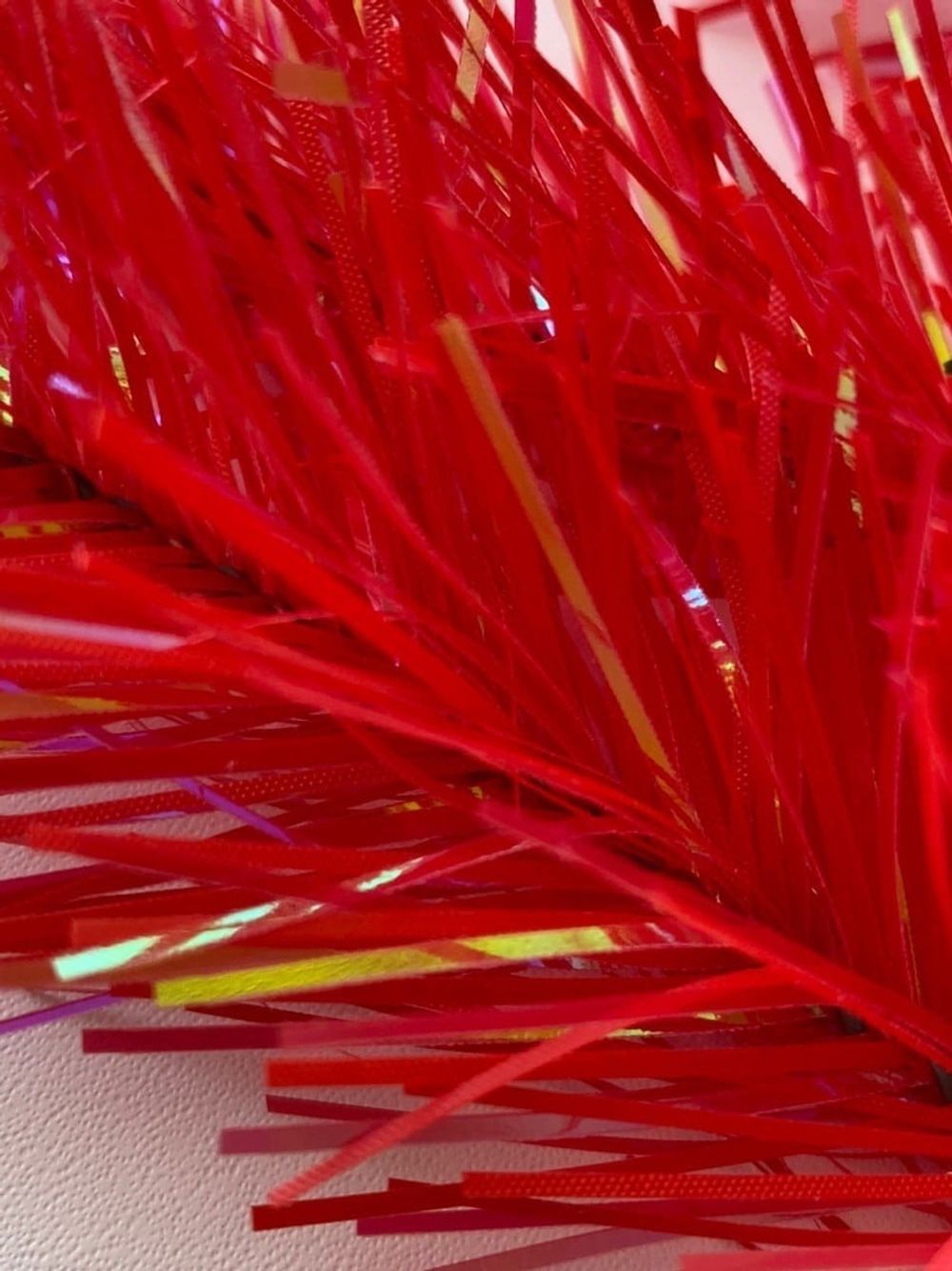 Искусственная красная елка «Искристая красная» (пвх) 240 см / 2.4 м