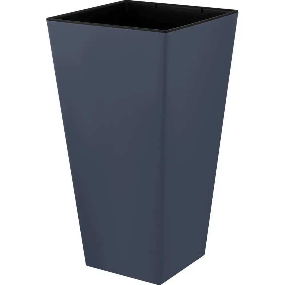 Горшок для цветов InGreen London CUBE 300х564мм 34л c дренаж. вставкой вулканический с