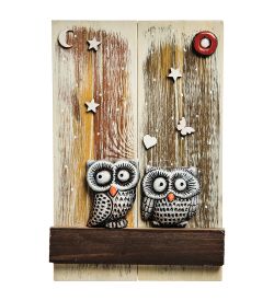 КоКо Шамель KK-728 Панно «Совы на перекладине» шамот