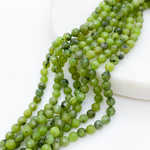 Серпентин граненый, размер около 3,6-3,9 мм, цена за 50-51 шт (1/2 нити)