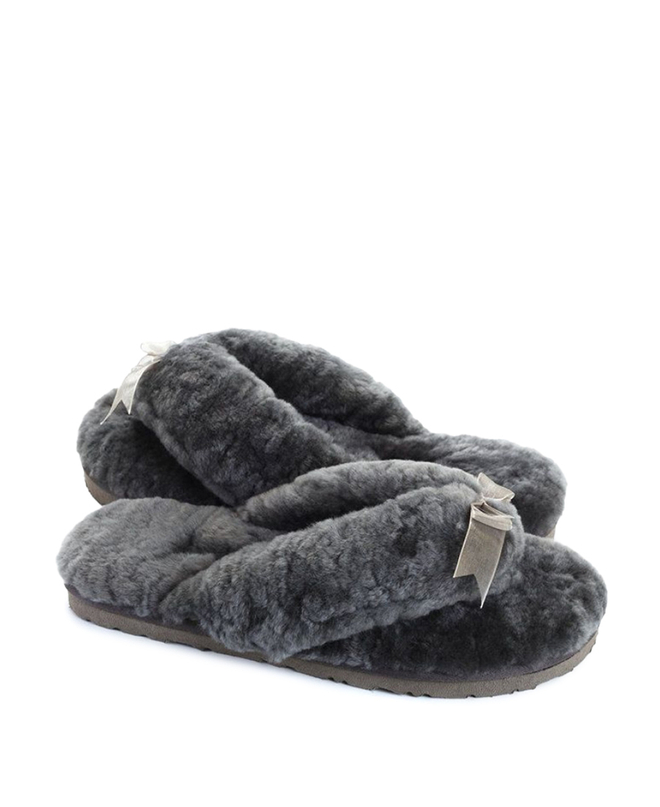 FLUFF FLIP FLOP II-grey