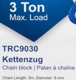 Таль цепная ручная 3т Scheppach Sch-TRC9030