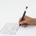 Ручка гелевая BRAUBERG "GL-2000", ЧЕРНАЯ, японские чернила, длина письма 2000 метров, линия письма 0,35 мм, 144217