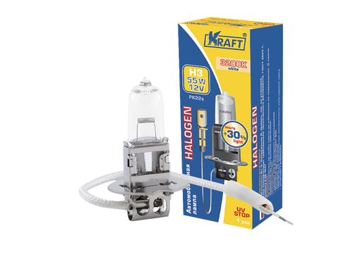 Автолампа 12V H3 55W Kraft +30%