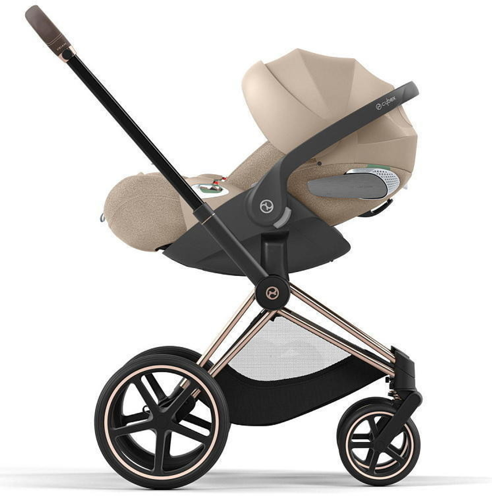 Коляска Cybex Priam IV Rosegold complete Cloud T Cozy Beige Plus Base T 3 в 1 Mirage Grey