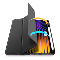 Чехол книжка черного цвета для Xiaomi Pad 8, 8 Pro и Pad 7, 7 Pro, серия Toby Series Case от Dux Ducis