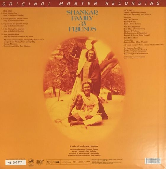 Ravi Shankar – Shankar Family & Friends (Mobile Fidelity) LP