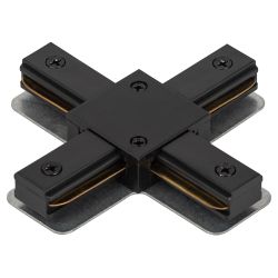 Коннектор ЭРА TR-1PA-СX-BK X-образный для однофазного шинопровода черный