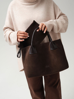 Замшевая сумка Iris DBR 31372 черный каштан