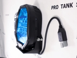 Фара AURORA ALO-P-R-9-R11Y-AW 9″ 270W c подсветкой корпуса (ДХО) Янтарный + Белый 1 шт.