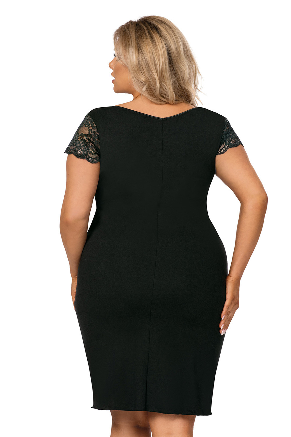 Tess plus nightdress Black