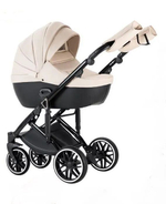 Детская модульная коляска 2в1 Luxmom F2 экокожа, бежевый цвет