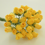 Роза бутон средняя на ножке, длина 1,5см, цвет в ассортименте