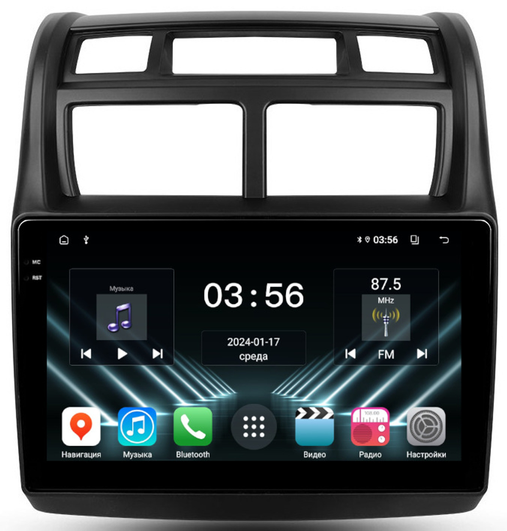 Магнитола для KIA Sportage 2 2008-2010 - FarCar DX023M монитор 9.5" IPS на Android 13, 4+64Гб, CarPlay