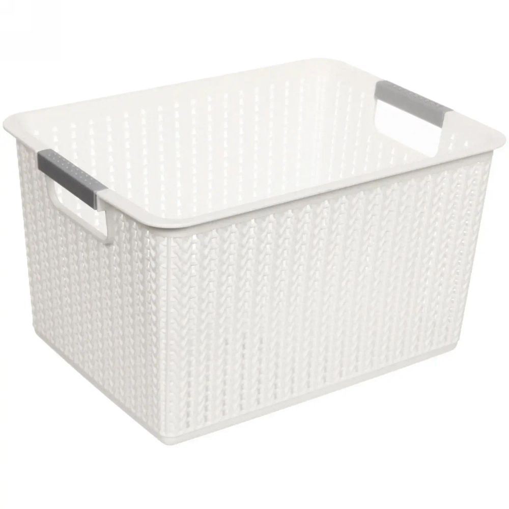 Корзина - органайзер универсальная для хранения «ДОМания», цвет белый, 31*22*17см (лейбл)