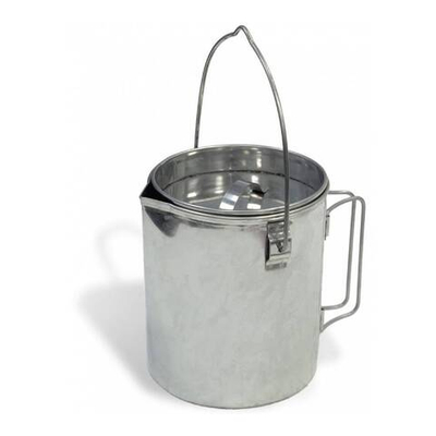 Котелок-чайник-кружка круглая (нерж.) 1,2л (Роза ветров)