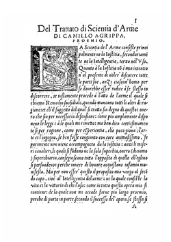 Trattato di scientia d'arme. Con vn dialogo di filosofia | Camillo Agrippa