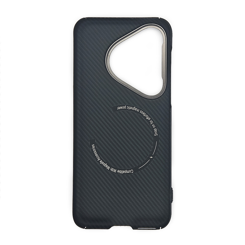 Карбоновый чехол MosSeller для Huawei Pura 70 Pro/Pro+ с Магсейф, черный