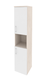 Шкаф-пенал с 2 комплектами дверей и нишей Onix