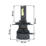 Светодиодные автомобильные LED лампы TaKiMi Progressive V2 H4 6000K 12/24V