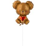 Шар Фольгированный Медвежонок с сердцем (Коричневый)