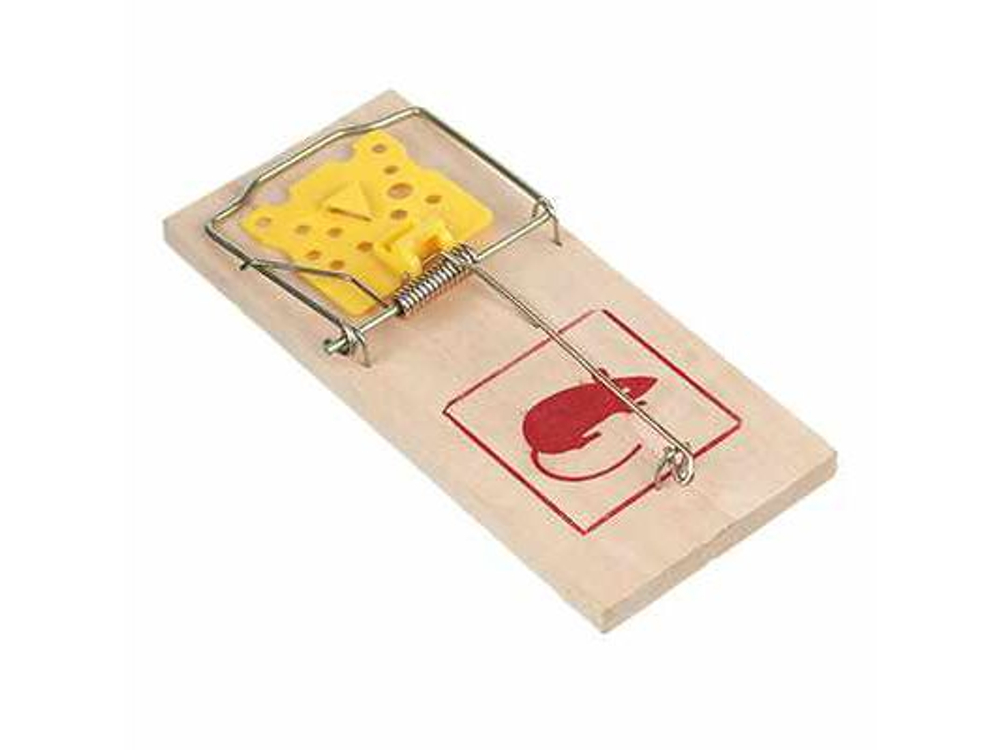 Мышеловка дерево, металл 100*45мм (12шт/уп)   Х