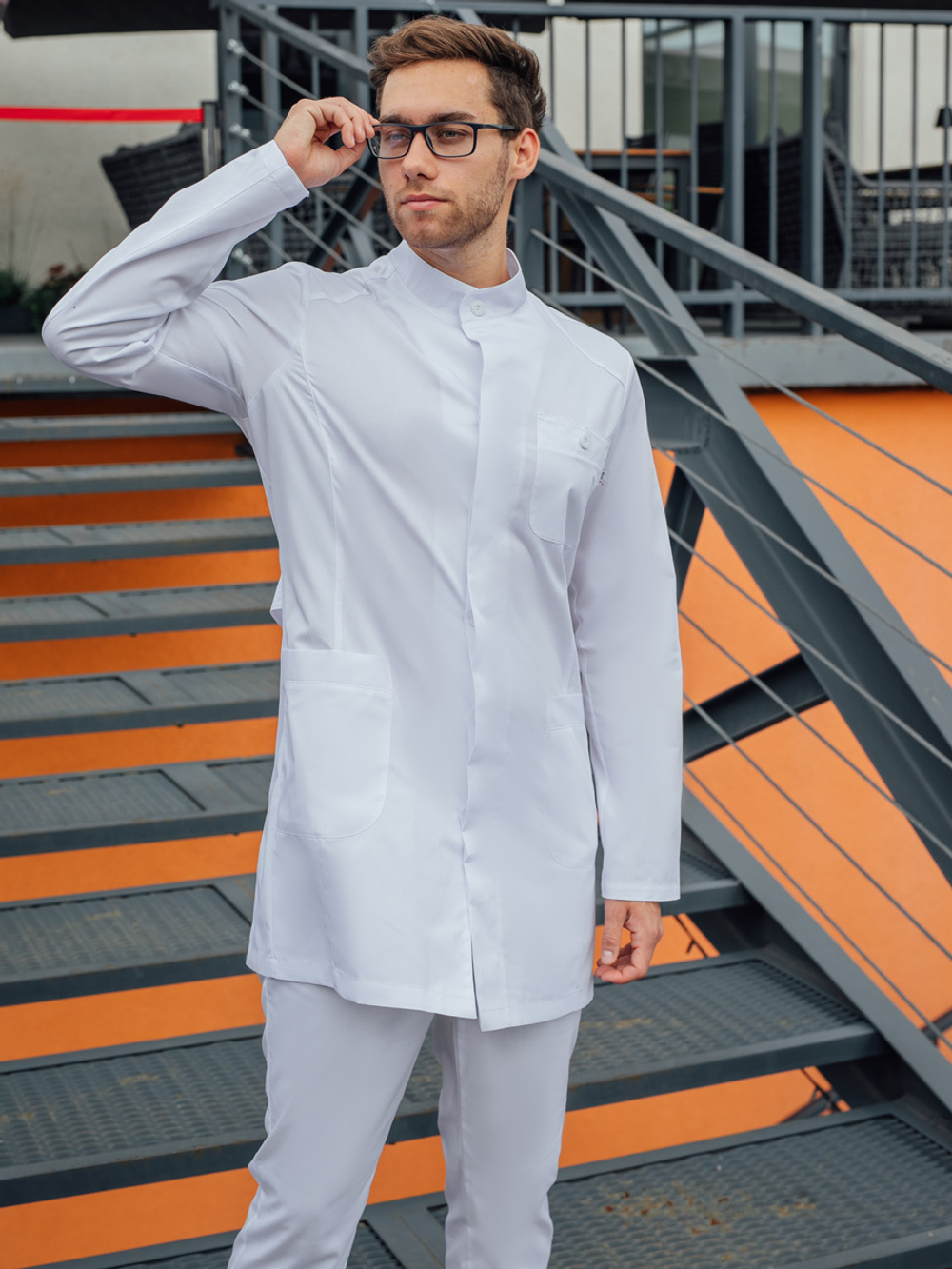 Халат медицинский мужской | Х-235 б клеон проф