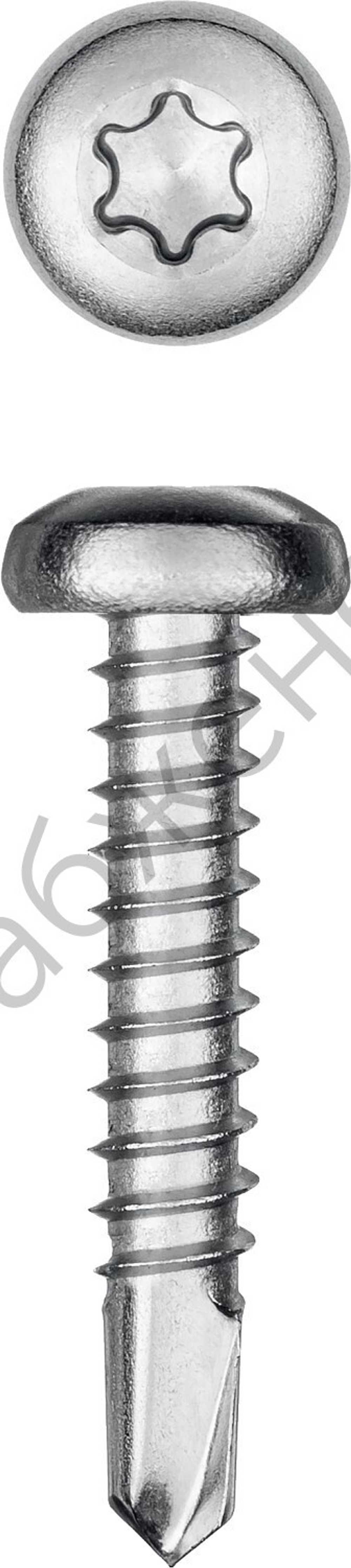 KRAFTOOL DS-P 25 х 3.9 мм, А2, сверло, полукр. головка, ТХ15, саморез нержавеющий, 500 шт (300931-39-025)