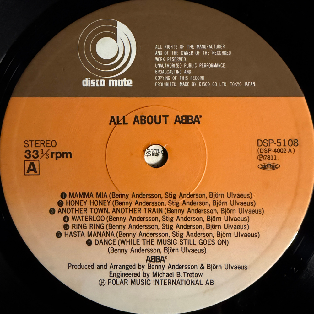 ABBA ‎– All About ABBA (Япония 1978г.)