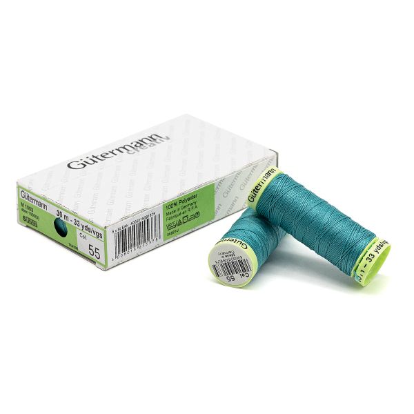 Нитки отделочные Gutermann Top Stitch 30 (30 метров), 5 кат. | 055 св.зеленая бирюза