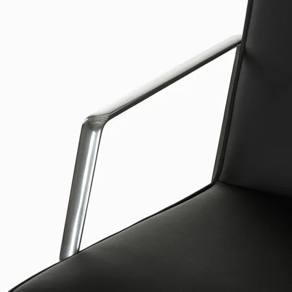 Офисное кресло Alix, натуральная черная кожа