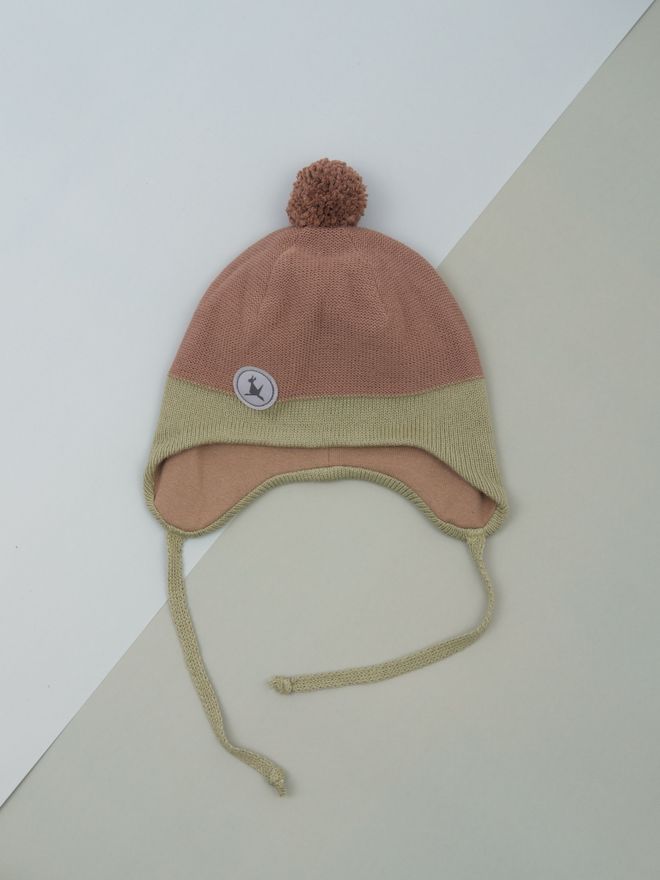 Шапка вязаная хлопковая (Кофейный хлопок) БОН-БОН