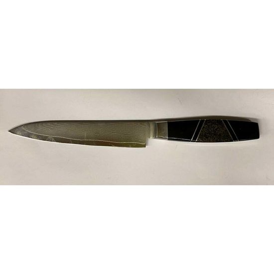 Кухонный нож Santa Fe SF/DJS31 с клинком из стали Damascus, рукоять дерево