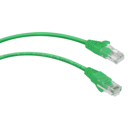 Патч-корд UTP, Cat.5e, LSZH, 0,3 м PC-UTP-RJ45-Cat.5e-0.3m-GN-LSZH