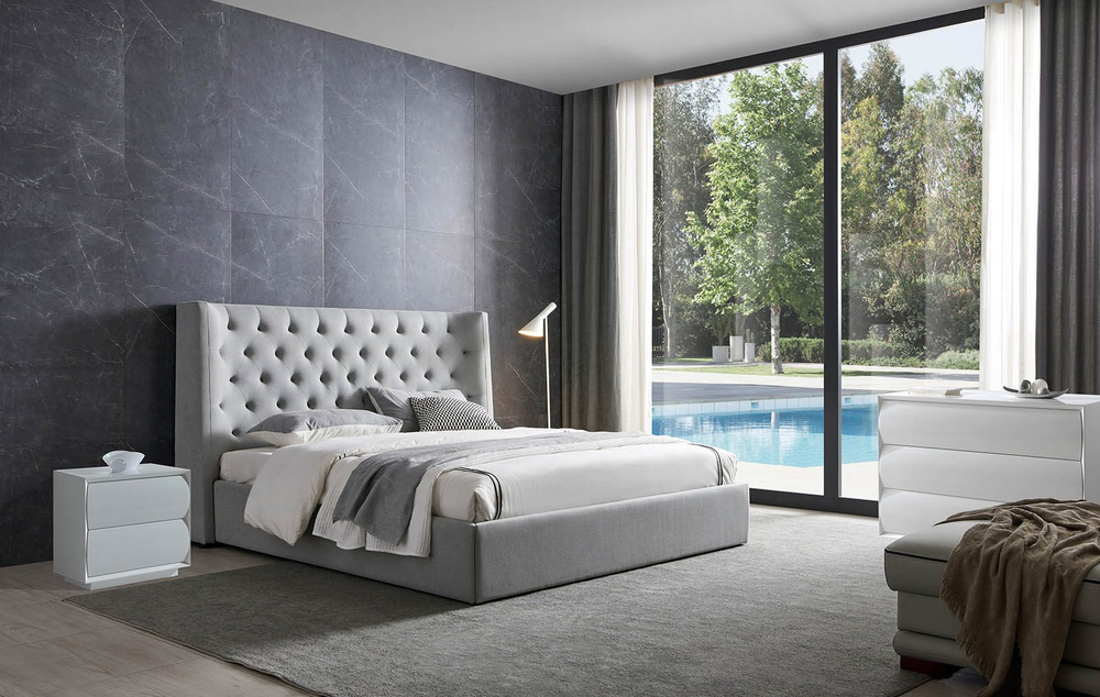Кровать 1726 GREY серая