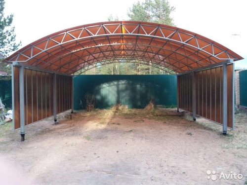 Навес для автомобиля с монтажем 4/6