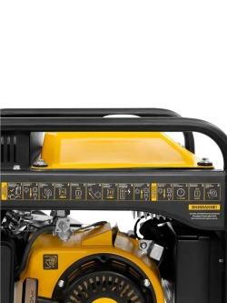 Генератор инверторный DENZEL GT-2500iF, 2.5 кВт и 212 см3 объем двигателя, 230 В и 5 л объем топливного бака, ручной стартер и 2 розетки 16 А, выход постоянного тока 12 В, 94704