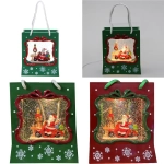 Сувенир с подсветкой «Дед Мороз с поздравлением» 16.5*8.5*19 см, микс (питание от USB и батареек)