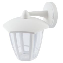 Садово-парковый светильник ЭРА «Дели 3» НБУ 07-60-004-Б белый 6-гранный настенный IP44 Е27 max60Вт