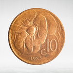 Italy 10 Centesimi 1923 R "Victor Emmanuel III", XF