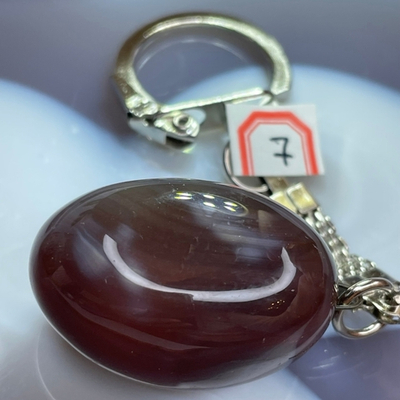 25446 Брелок Агат Ботсвана галтовка 20*25мм