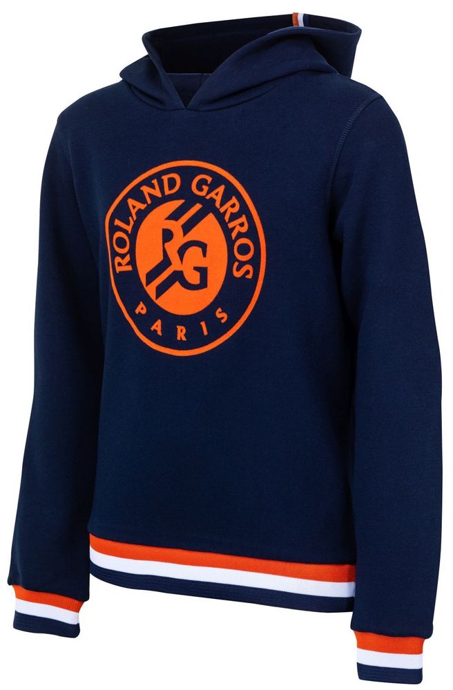 Кофта для мальчика теннисная Roland Garros Sweat Capuche Big Logo K - marine