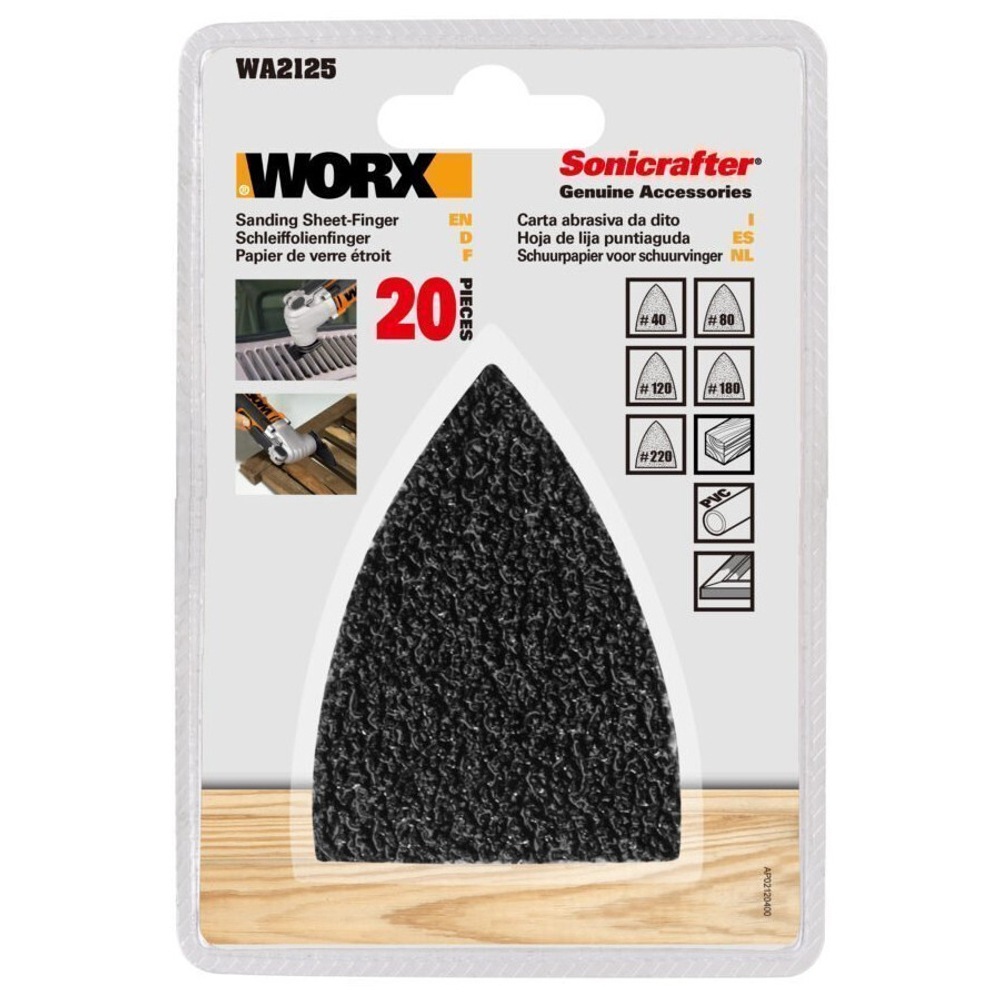 Шкурка WORX для реноватора узкая 20шт   WA2125