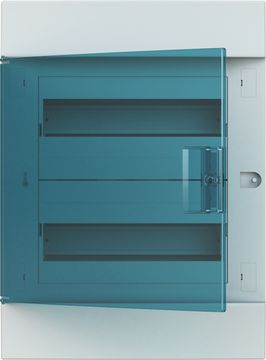 Бокс ABB Mistral41 встраиваемый 24М (2x12) зеленая дверь с винтовым клеммным блоком