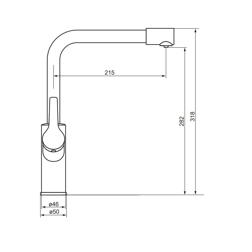 Смеситель для кухни с каналом для питьевой воды, L-излив, чёрный Damixa Merkur 710771300